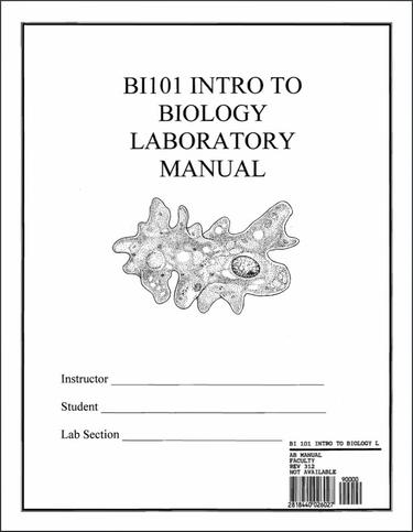 BI1-1 Intro To Biology Laboratory Manual
