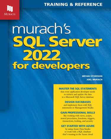 Murach's SQL Server 2022 for Developers