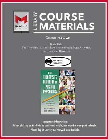 Cover image for Library Course Materials for PSYC-228