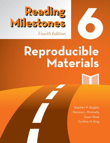 Cover image for Reading Milestones, 4e, Level 6 (Orange) Reproducible Materials - 14072E